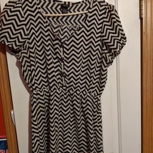Navy blue chevron dress